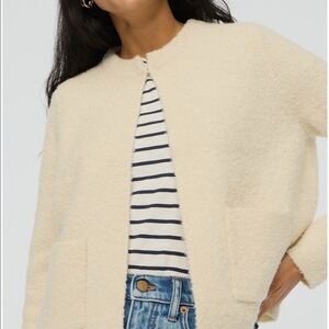 J. Crew Boucle Lady Cardigan Ivory Size S
